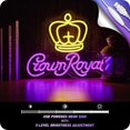 thumbnail image 2 of Letrero de neón de cerveza Crown, letreros iluminados para cuevas de hombres, bares deportivos, pubs, tiendas de cerveza, fiestas, clubes, luces de neón de whisky, lámpara para decoración de pared de, 2 of 6