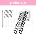 thumbnail image 6 of 12 Steps Wall-Mounted Attic Ladder, Folding Attic Ladder, Al-Mg Alloy Collapsible Stairs, for Attics, Garages, Roofs, Basements, 6 of 8
