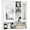 White, variant on BarefHaven Bathroom Medicine Cabinet with Mirror, Wall Mounted Wooden Hanging Organizer with Doors and Shelves, Bathroom Wall Mirror Cabinet (Mirror Doors, Blue)