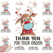 200 PCS Thank You for Your Order Elk Stickers,Cute Small Business Envelopes Stickers for Business Packages/Handmade