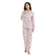 thumbnail image 2 of Apparonia Conjuntos de Piyamas Mujer 100% Algodón Francela Flor Rosada Claro​ 3XL, 2 of 7