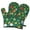 Green Christmas Santa, variant on Cute Oven Mitts,Green and Red Christmas Pattern Oven Mitt 2-Pack Set,Kitchen Gloves for Oven,Heat Resistant Oven Mitts 7.7"x12"