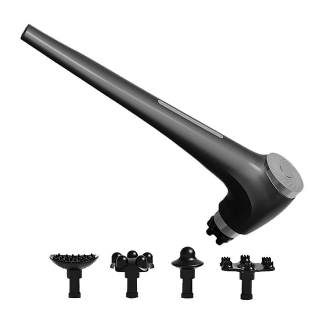 Máquina de masaje de mano, masajeador de espalda para brazos y cuello, regalo relajante para mamá y papá. Negro y Plata