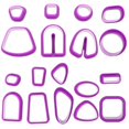 thumbnail image 4 of Earring Making Kits 18Set Polymer Clay Cutters Ideal For Artists And Hobbyists Purple Plastic Shape Cutting, 4 of 5