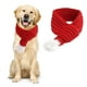 thumbnail image 1 of L Bufanda navideña para perro, gato, Papá Noel, bufanda tejida de invierno para perro, calentador de cuello de invierno para mascotas, disfraz con bola de pompón blanca, 1 of 5