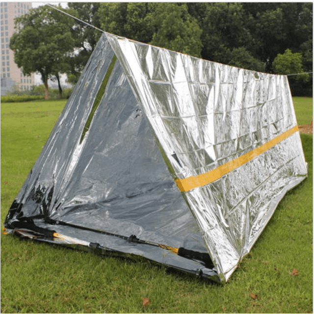 Tente Portable d'Urgence pour Deux Personnes pour Camping en Plein Air et Abri de Randonnée
