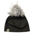 thumbnail image 1 of Lox Lion Tuque en Bambou à Pompon Unique - Noir (TP, 0-3 Mois), 1 of 2