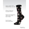 thumbnail image 3 of MeMoi Sweet Treats Cake Bamboo Blend Crew Novelty Socks - Womens - Female, One Size, Black, 3 of 7