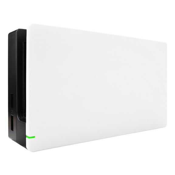eXtremeRate White Faceplate Grip Replacement Housing Shell for Nintendo Switch Dock - Dock Without