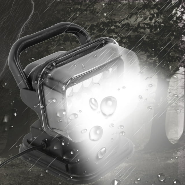 Luz de Búsqueda LED 50W Base Magnética Remota de Alto Brillo Lámpara de Punto de 360 Grados Universal