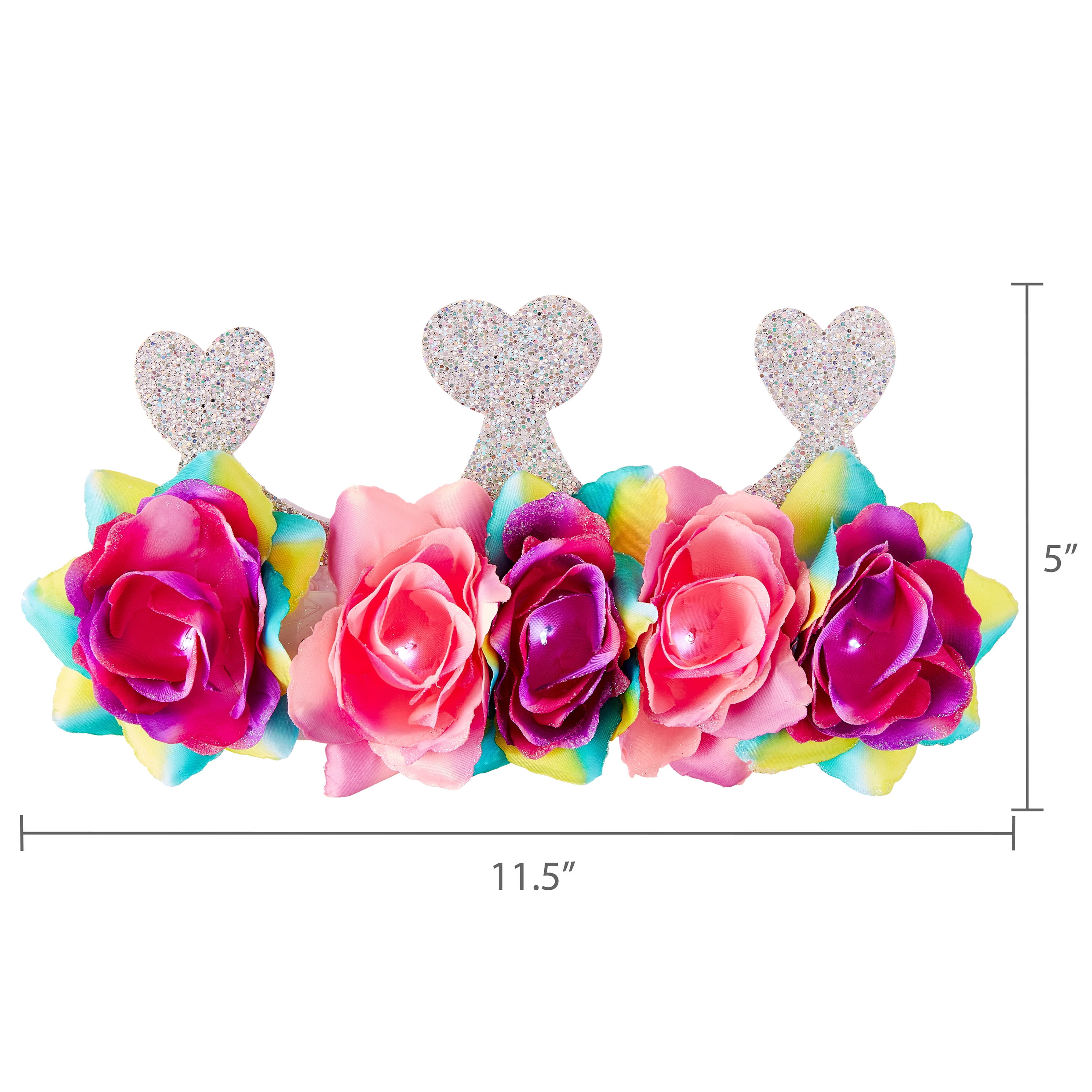 Multi-Color Light-Up Flower Crown, Novelty, Ages 3+, by Way To Celebrate