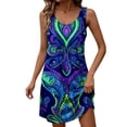 thumbnail image 4 of NTACZA Boho Dresses for Women Relaxed Fit Crew Neck Tank Dress Sleeveless Mini Boho Psychedelic Print Casual Fashion Dresses for Ladies 2026, 4 of 6
