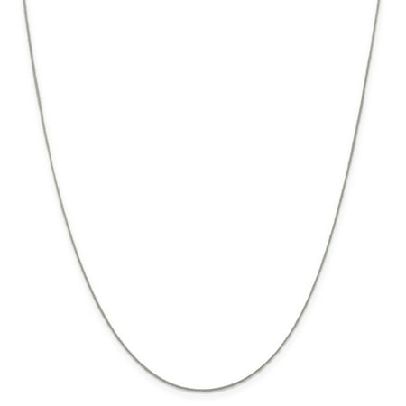 - Roy Rose Jewelry Sterling Silver 0.5mm Fine Curb Chain 24'' length