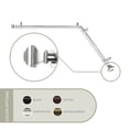 thumbnail image 3 of Contemporary Home Living Solid Corner Window Curtain Rod with Mounting Brackets - 248" - Satin, 3 of 3