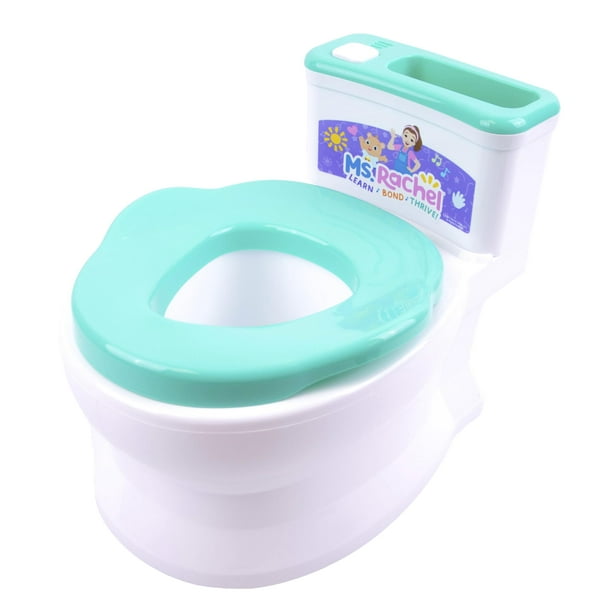 Asiento de inodoro Ms. Rachel 2 en 1, entrenador para ir al baño con sonido