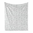 thumbnail image 1 of Polar Bear Soft Flannel Fleece Throw Blanket, Tribal Design with Antarctic Wildlife Elements Arrows Poly Effect, Cozy Plush for Indoor and Outdoor Use, 70" x 90", Black and White, by Ambesonne, 1 of 6