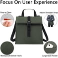 thumbnail image 4 of Roll top Reusable Lunch Box with Adjustable Shoulder Strap,Olive Green, 4 of 7