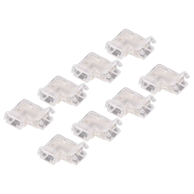 Connecteurs de Bande Lumineuse LED Sans Soudure, 8 Pcs Connecteurs de Bande Lumineuse LED en Forme de L Connecteurs de Bande LED Cob Véritable Excellence