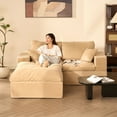 thumbnail image 6 of LAKPS 74.8" Modular Couch, Deep Seat Modular Couch for Apartment Dwellers, No Assembly Required, Comfortable Sofa for Living Room, Corduroy, Camel, 6 of 10