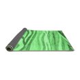 thumbnail image 2 of Ahgly Company Indoor Square Abstract Emerald Green Modern Area Rugs, 4' Square, 2 of 4