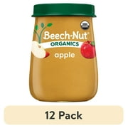 (12 pack) Beech-Nut Organics Stage 1 Organic Baby Food, Apple, 4 oz Jar