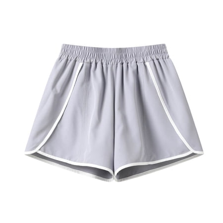 Ugoldhm Girls 4-13Y Quick Dry Athletic Shorts Elastic Waist Contrast Trim Dolphin Shorts for Summer Outdoor Play