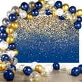 thumbnail image 3 of 8x6FT Blue Gold Glitter Backdrop Gold Spots Bokeh Photography Backgroudn for Kids Adult Wedding Prom Baby Shower Birthday Party Decorations Background, 3 of 5