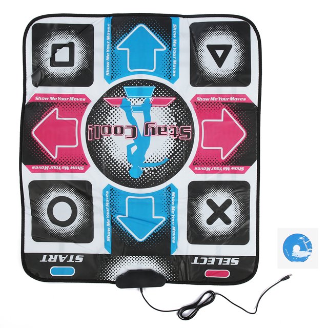 Alfombra de baile con teclas USB11, tela esmerilada de fondo grueso de PVC, manta de baile de juego medio inglés para entretenimiento y Fitness