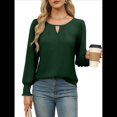 thumbnail image 3 of Blusas de Larga para Mujer, Blusas Informales de Negocios, Elegantes, para el Trabajo, la Oficina, Camisas Holgadas de Verano, Conjuntos de Moda 2025 Verde XXL, 3 of 8