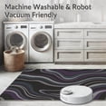 thumbnail image 5 of ODIKA 6'x9' Machine Washable Non-Slip Area Rug, Luxe Swirl Tie Dye Accent High Traffic Rug, Black, 338820, 5 of 7