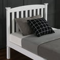thumbnail image 4 of BAYUELSWU Bed Frame with Headboard and Footboard, Vertical Wood Bed Frame for Bedroom, White - 42.44" x 78.94" x 39.17", 4 of 6