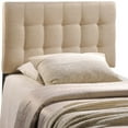 thumbnail image 2 of Lily Twin Upholstered Fabric Headboard - Beige, 2 of 4