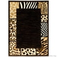thumbnail image 2 of Allstar Black High Density Double Shot Drop-Stitch Carving Exotic Animal Skin and Nature. Safari Woven Area Rug (5' 2" x 7' 2"), 2 of 5