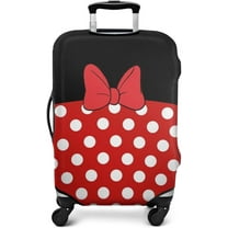 Luggage Cover Approved Travel Suitcase Protector Cute Dots Bow Elastic Washable Baggage Covers for 18-20 inch Luggage(XL)