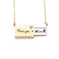 thumbnail image 1 of I Iceland Word Flag Heart Illustration Letter Envelope Necklace Pendant Jewelry, 1 of 3