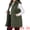 Army Green, variant on DARING DIVA Women's Plus Size Long Hooded Zip Up Puffer Vest 1X Black