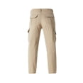 thumbnail image 3 of Domzest Mens Cargo Work Pants Durable Ripstop Tactical Pants with Pockets Outdoor Water Resistant Hiking Woking Construction Pants Khaki XL, 3 of 8
