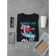 thumbnail image 3 of Born To Chill - Surfing Polar-Bear ICEE Graphic Men's T-shirt, 3 of 4