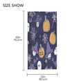 thumbnail image 3 of Single-Sided Print Hand Towel Breathable & Soft Towels Wash Cloth for Workout Running Purple Halloween-themed Pattern 30x15 Inch, 3 of 5