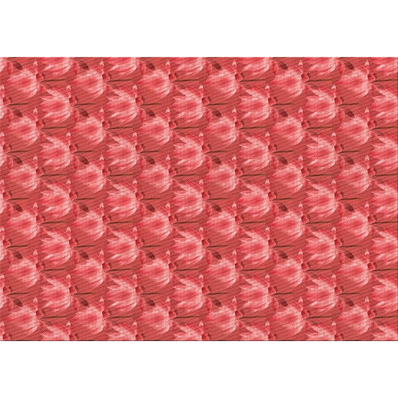 Ahgly Company Indoor Rectangle Patterned Ferrari Red Area Rugs, 5' x 7'