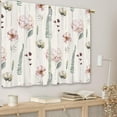 thumbnail image 3 of Pink Flower Kitchen Curtains Green Leaves Hydrangea Flower Spring Floral Small Short Cafe Window Curtains Vintage Hydrangea Bathroom Drapes Treatment Tier Curtains 2 Panels (27.5x39 Inch), 3 of 6