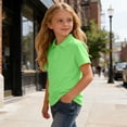 thumbnail image 6 of Tsesme 3 Pack Boys Button Short Sleeve Shirts, Kids Basic Collared Uniform Tops, Breathable Casual Back to School Tops 6T, 6 of 9