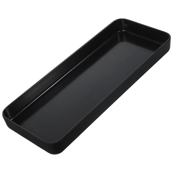 IBASETOY Black Desktop Organizer Tray Multifunctional Vanity Tray for Bathroom and Kitchen Use