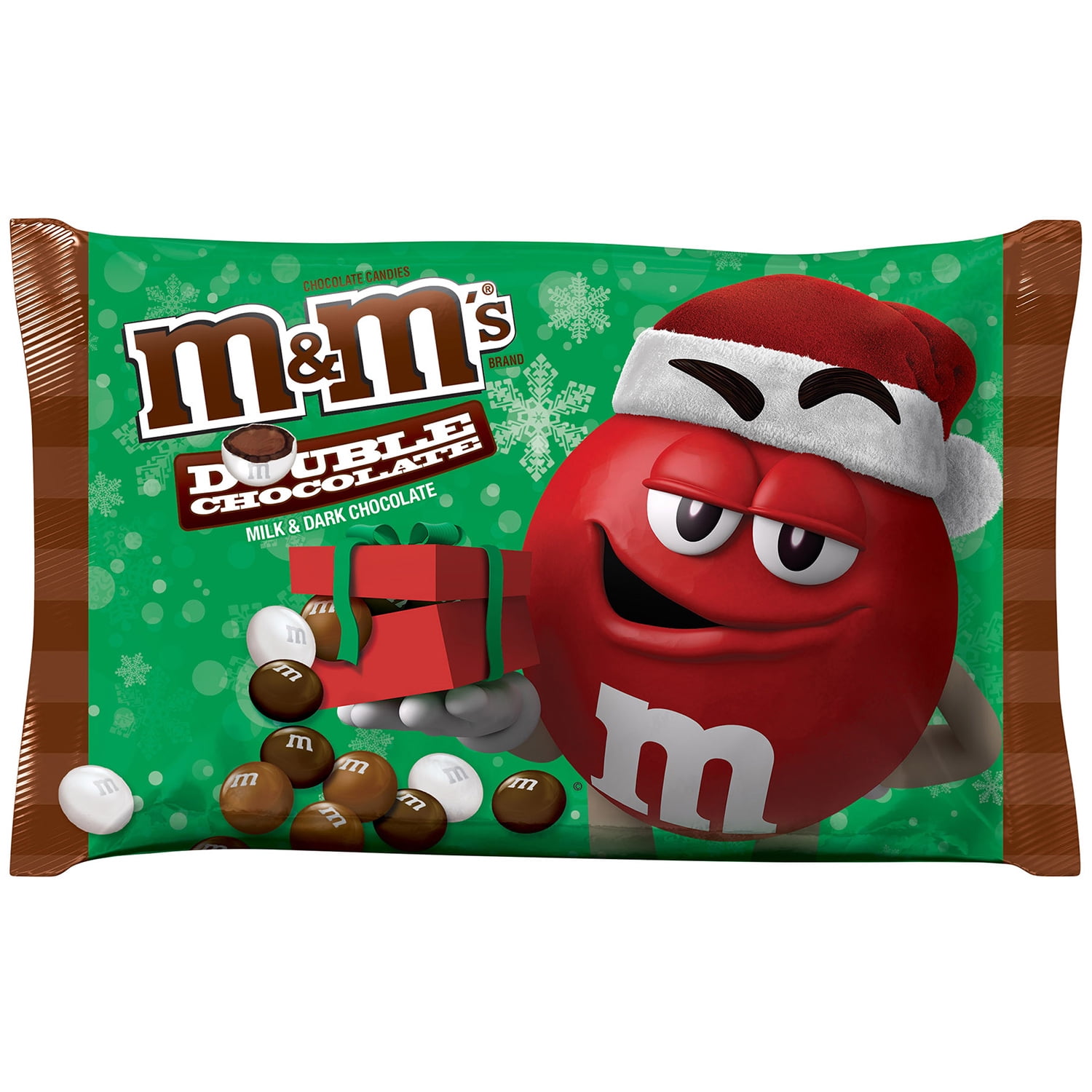 M&M's Holiday Double Chocolate Milk & Dark Chocolate Candy, 8 Oz