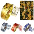 thumbnail image 1 of 4 rollos de cinta de organza de 2 m con estampado de estrellas brillantes para regalo de boda, decoración navideña, 1 of 14