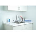 thumbnail image 4 of Delta 27C4842 Commercial Double Handle Ceramic Disc Lavatory Faucet with Gooseneck Spout and Vandal Resistant Hooded Blade Handles, Chrome, 4 of 5
