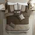 thumbnail image 2 of Madison Park Palisades 7-Piece Polyester Solid Pieced Comforter Set in Brown, 2 of 9