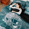 thumbnail image 4 of jejeloiu Football Game 7-Piece Twin Bedding Sets,Gray Green Bedding Comforter Set For Teens Reversible, 4 of 8