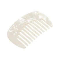 Unique Bargains Hair Comb Wide Tooth Anti-Static Pocket Size Comb for Thick Curly Hair Detangling Comb Marble White