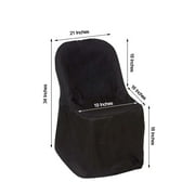 Efavormart Black Linen Polyester Folding Chair Cover Dinning Chair Slipcover For Wedding Party Event Banquet Catering